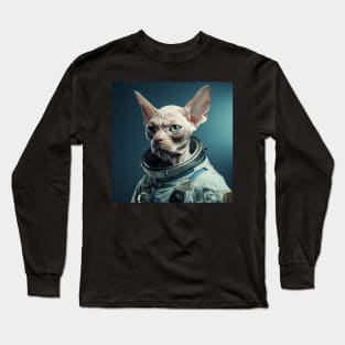 Astronaut Cat in Space - Sphynx Long Sleeve T-Shirt